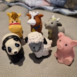 Lot Of 6 Toy Animals Fisher Price Good Condition